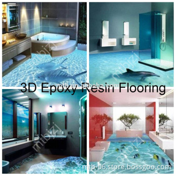 Waterproof Anti-slip 3D Epoxy floor for Home Floor Decoration